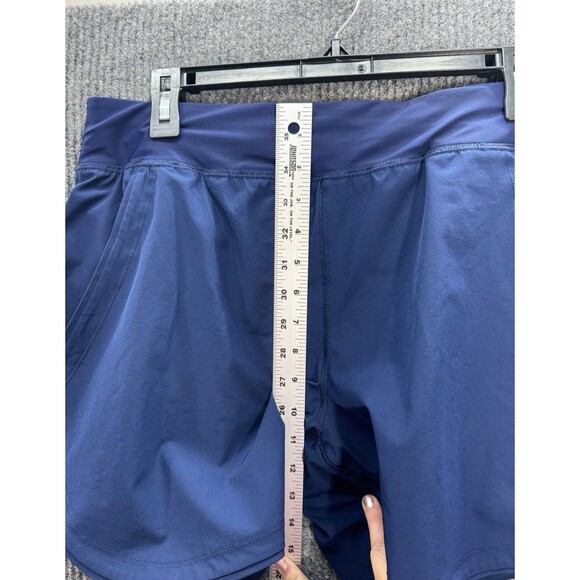 Lands’ End 5” Quick Dry Board Shorts Womens 12 Navy Blue Lined Swim Cover Up - Picture 8 of 9
